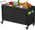 100L Large Kids Toy Box with Wheels - Big Capacity Toy Chest
