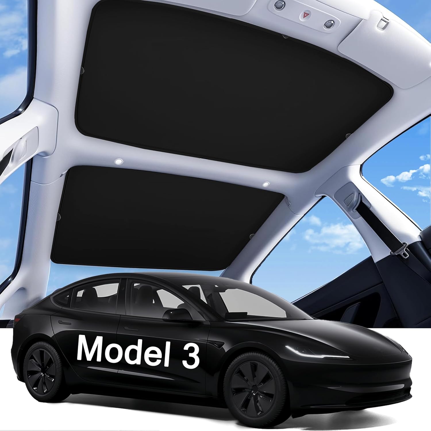 2025 Upgraded Tesla Model 3 Highland Sunshade Roof for Comfort
