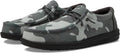 Hey Dude Wally Washed Camo Slip-On Loafers - Lightweight Comfort