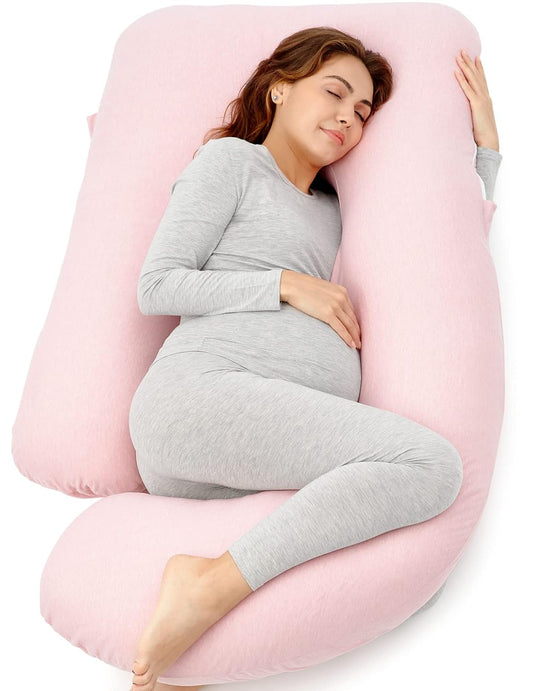 Momcozy U Shaped Pregnancy Pillow for Side Sleeping Comfort