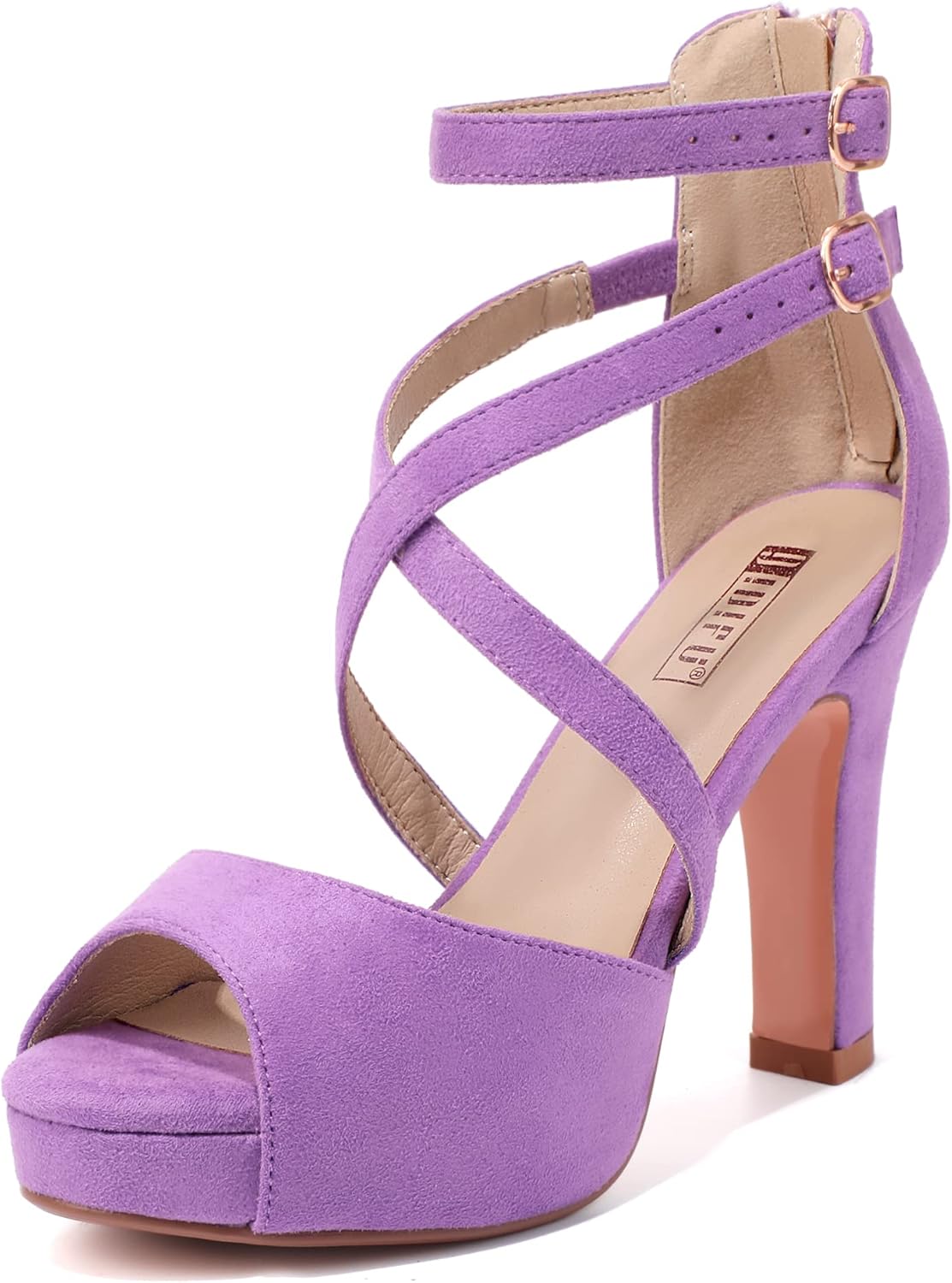 IDIFU Women's Platform Heels: Strappy Chunky Peep Toe Design