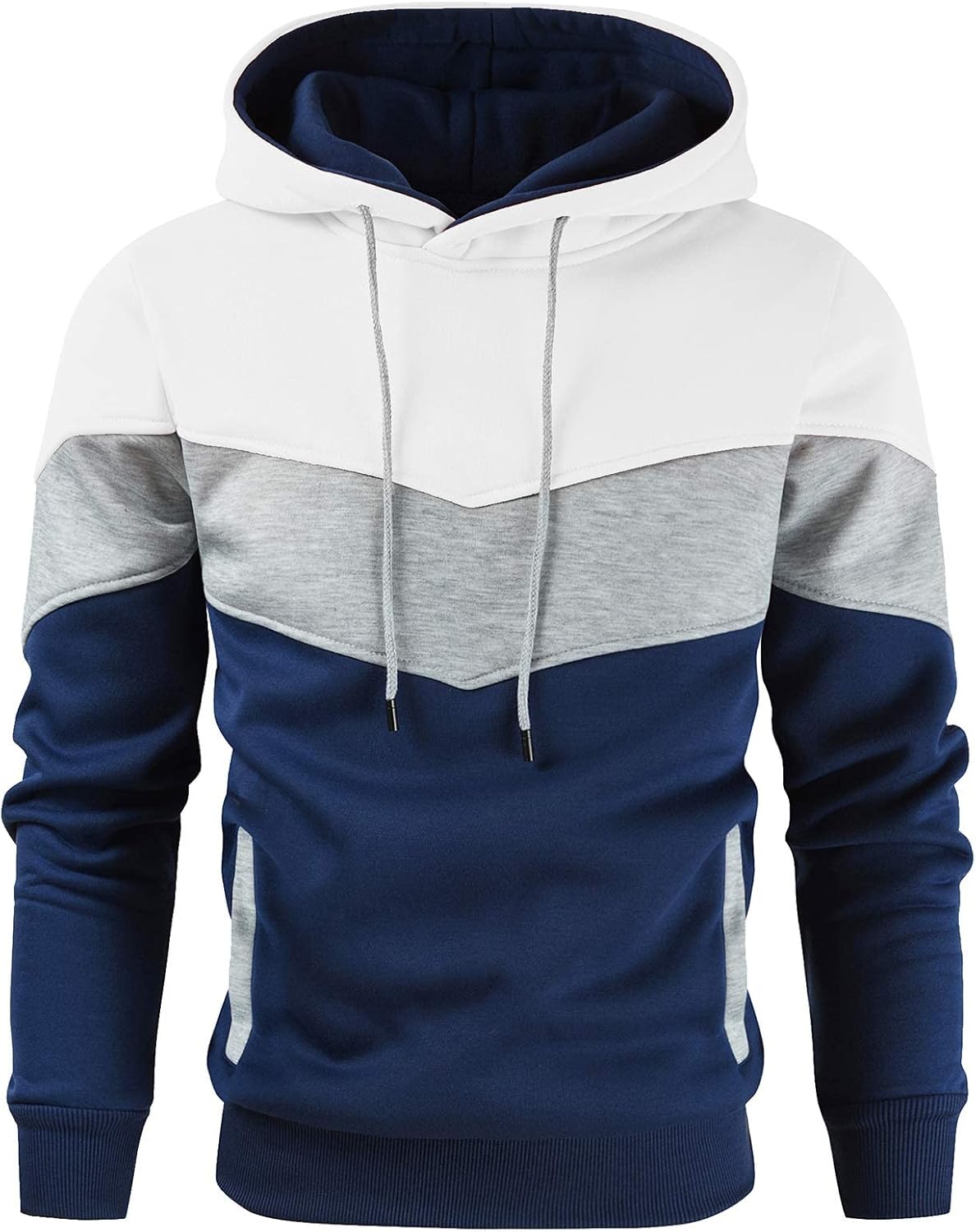 Gesean Color Block Fleece Hoodie - Cozy Style Essential