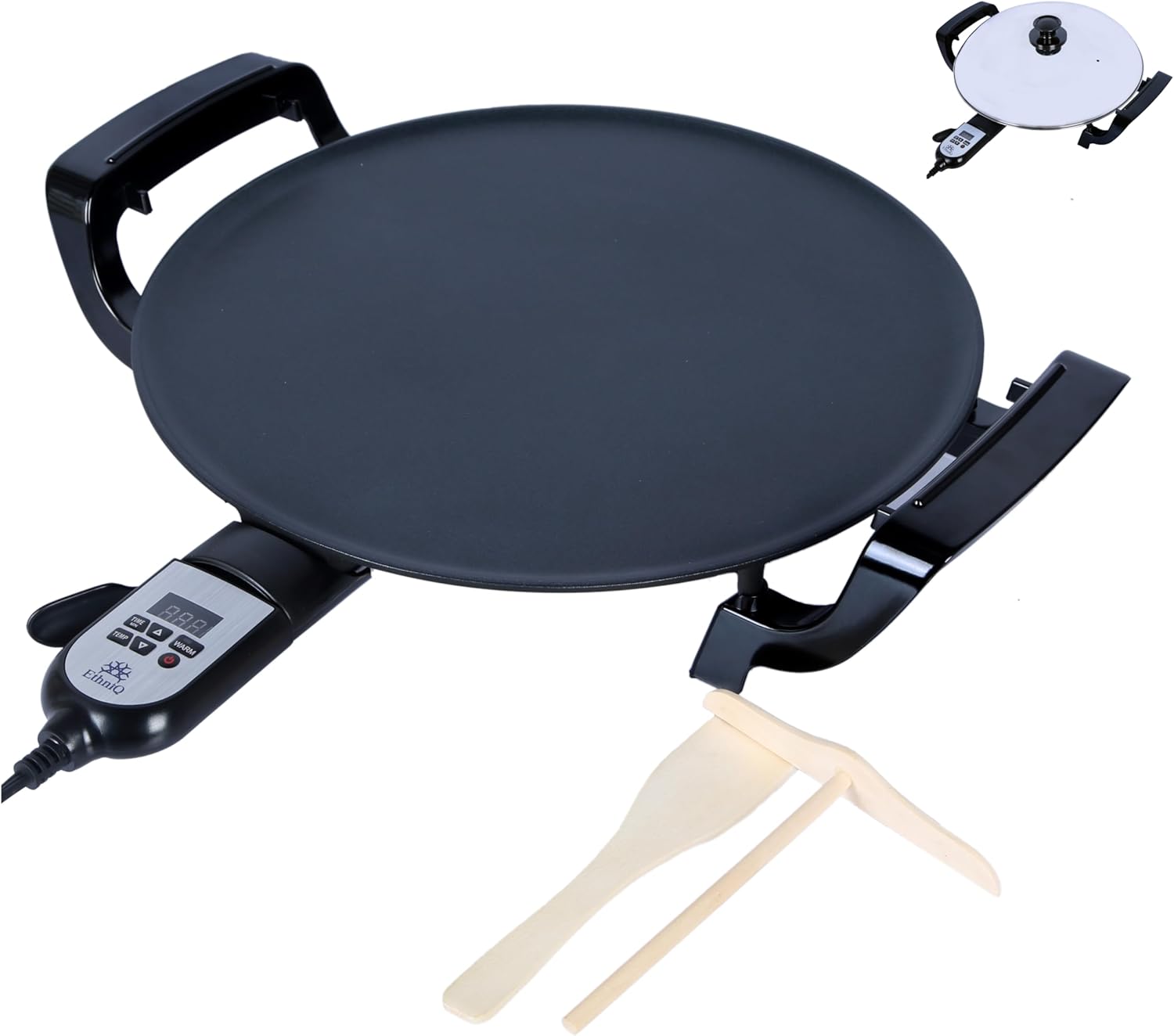 ETHNIQ Electric Griddle - Perfect Injera & Crepes Maker