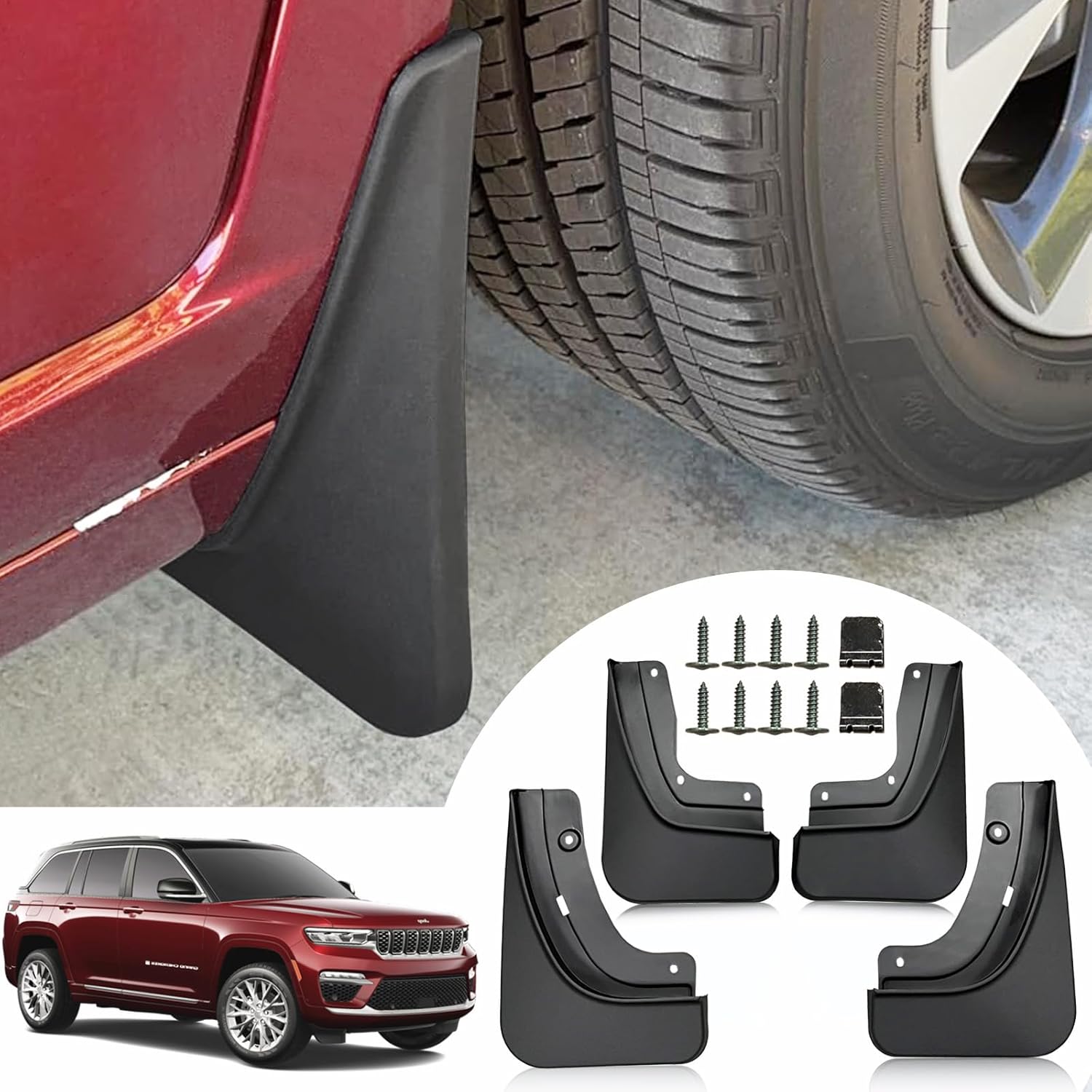 Mud Flaps for Jeep Grand Cherokee 2022-2025 - Easy Install