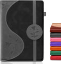 Lined Journal Notebook for Women A5 Hardcover Black - Vintage Rose