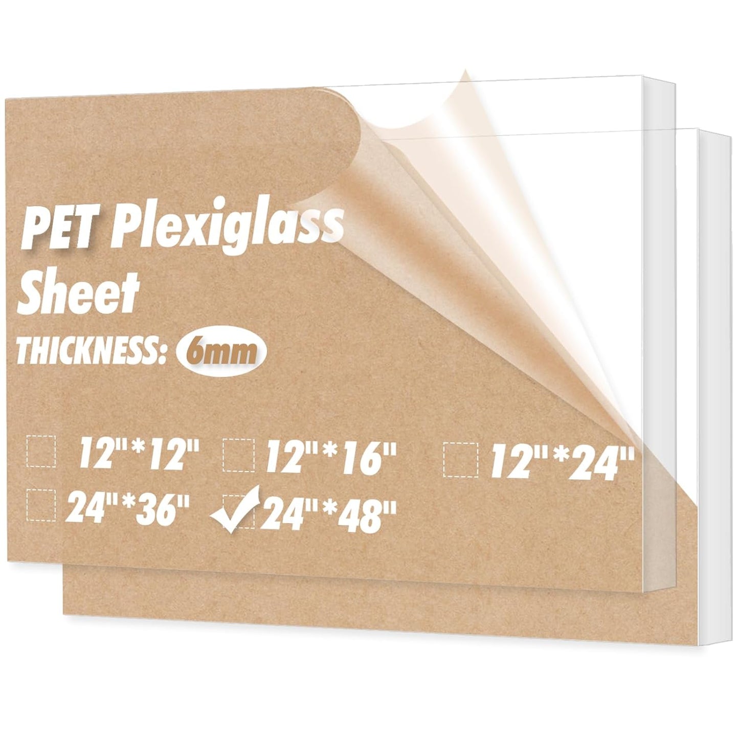 Art3d 1/4in Thick Plexiglass Sheets for Craft Projects and Signs