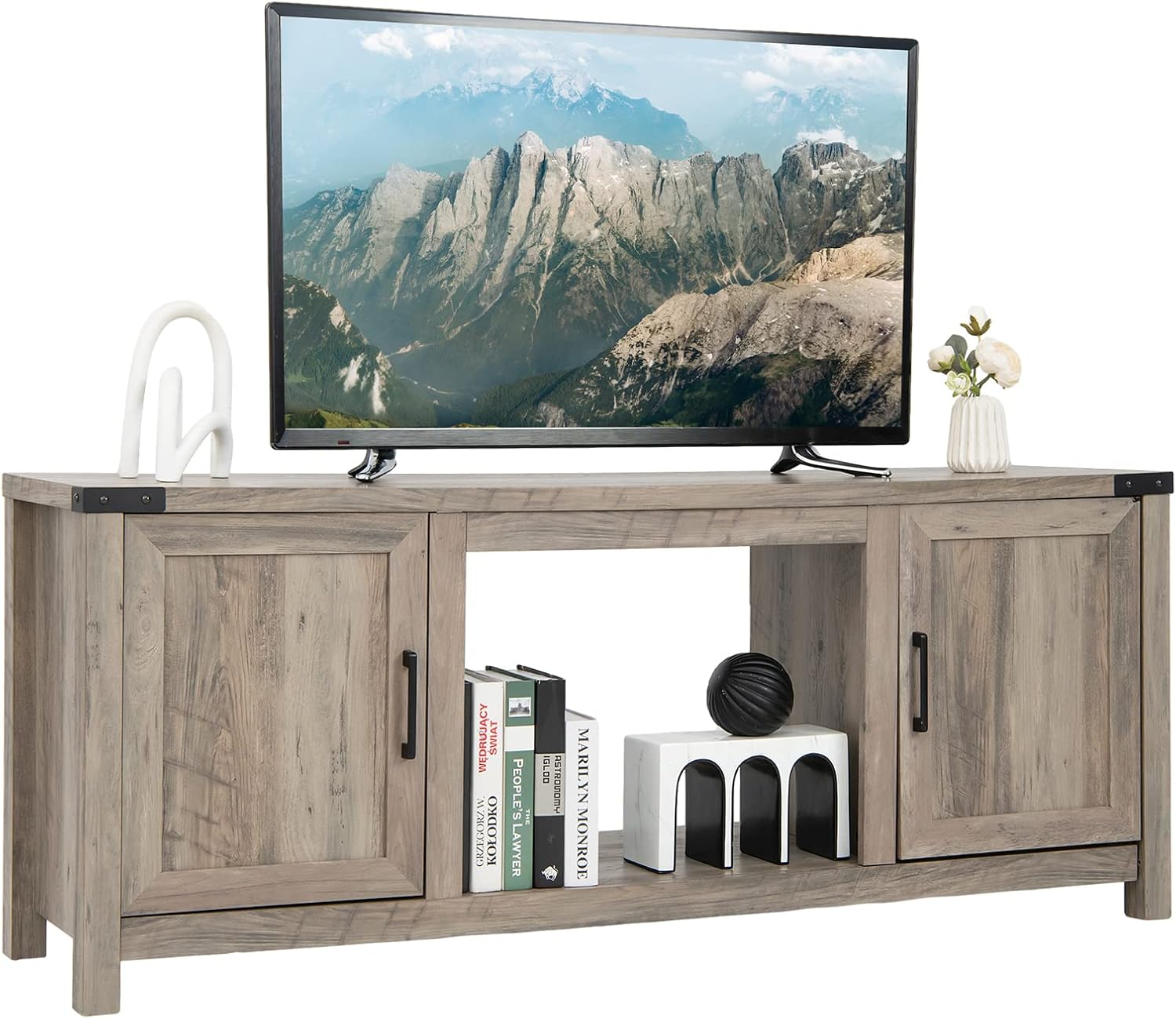Tangkula 70 TV Stand - Adjustable Shelves & Storage