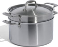 8 Quart Stainless Steel Stock Pot With Lid and Pasta Insert - Even