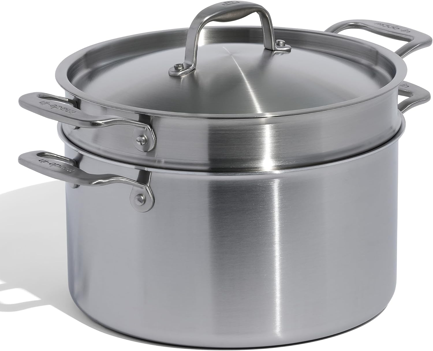 8 Quart Stainless Steel Stock Pot with Lid and Pasta Insert
