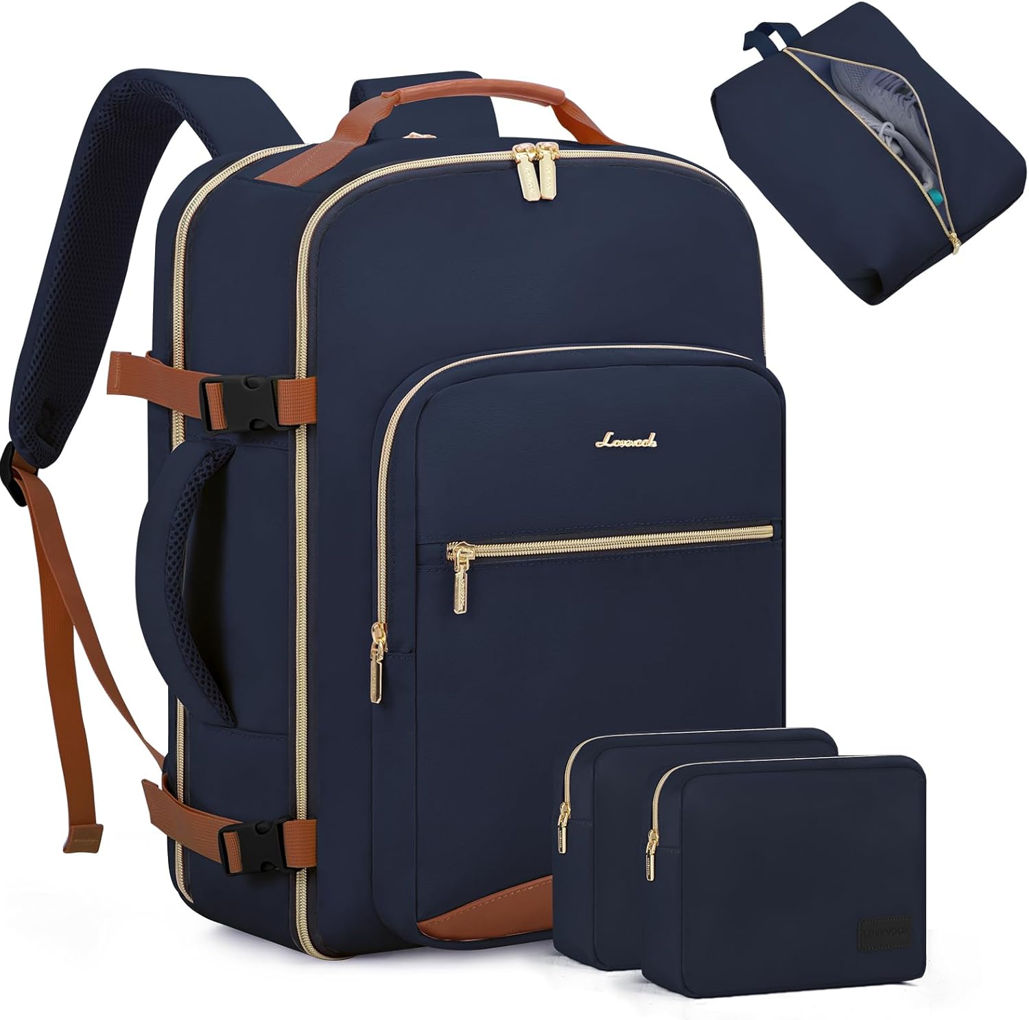 LOVEVOOK Travel Backpack for Women Men - 50L Carry-On Size