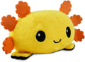 Reversible Axolotl Plushie - Yellow + Black Mood Flipper 4 in