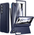 Samsung Galaxy Z Fold 6 Case Slim Hinge Case with S-Pen Slot - Blue