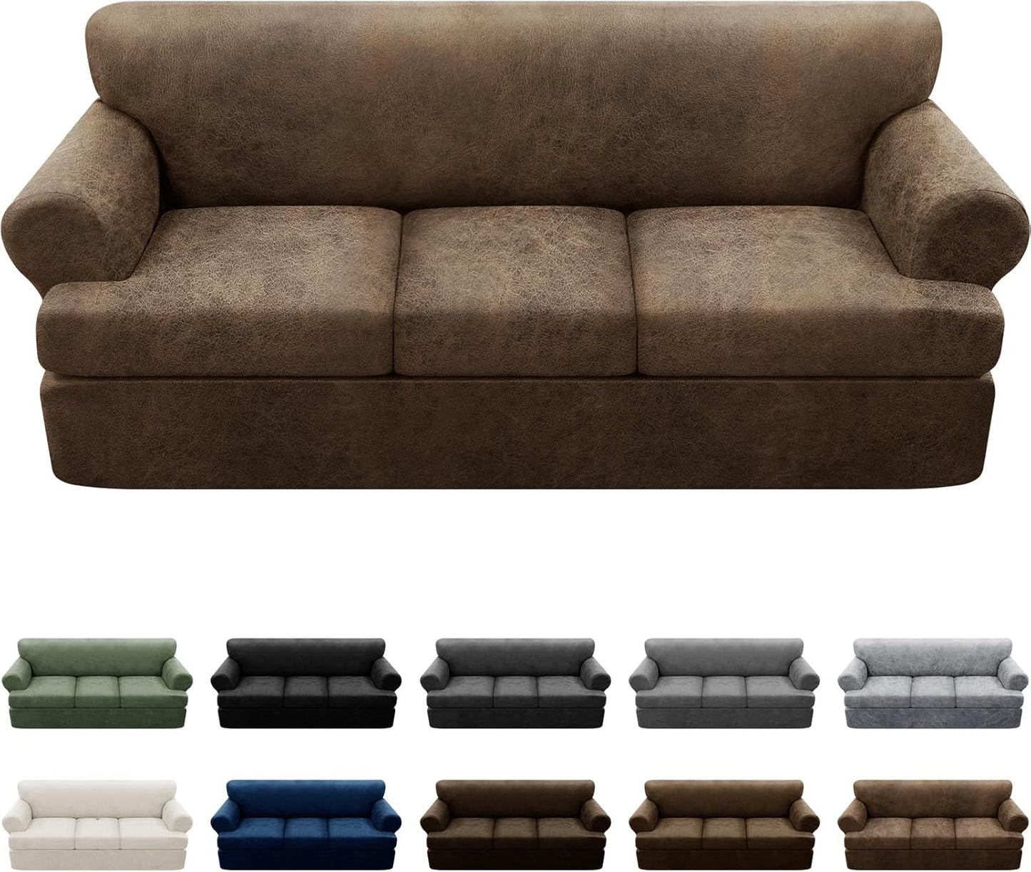 4-Pieces T Cushion Sofa Slipcovers for Stylish Furniture Protection