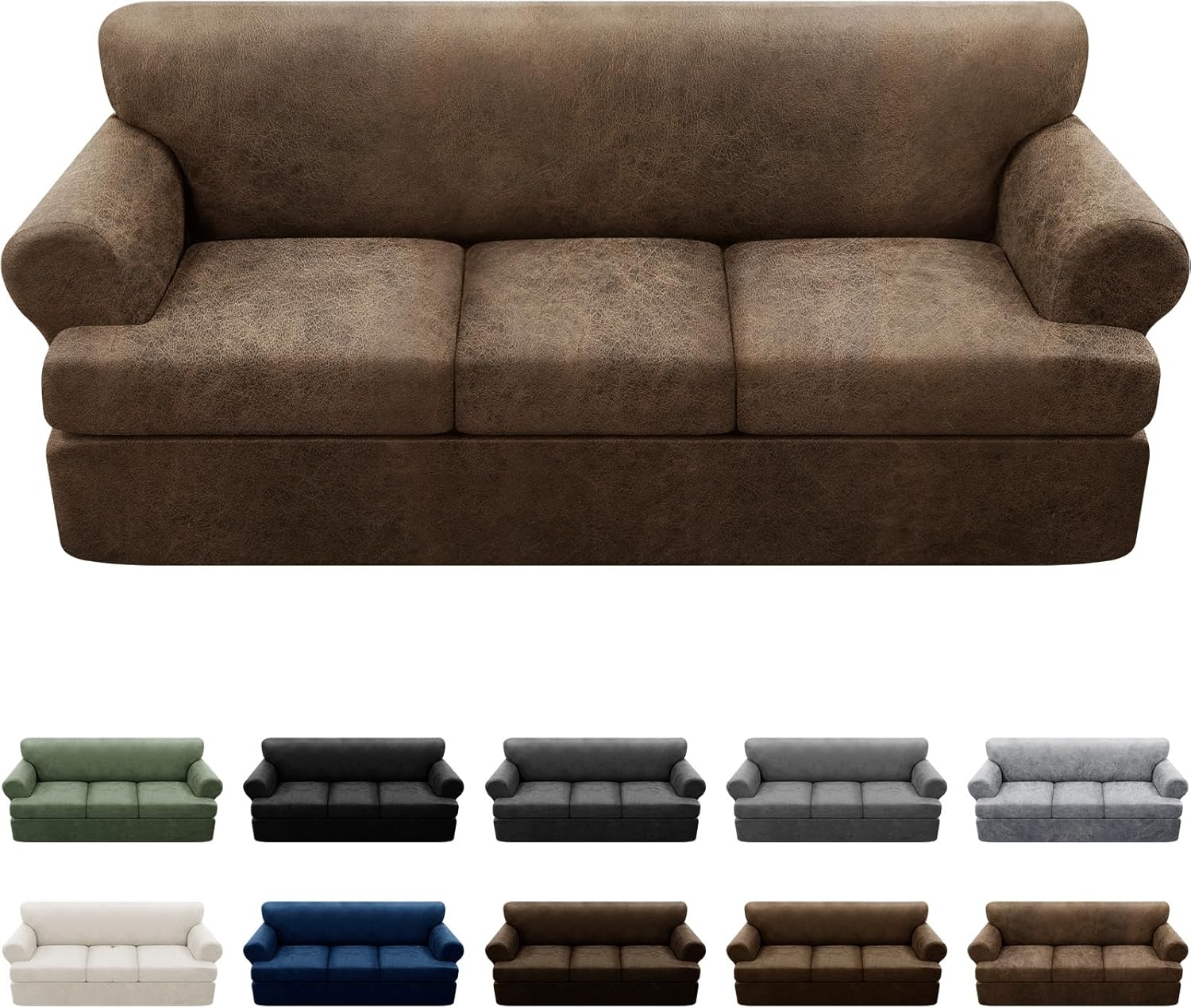 4-Pieces T Cushion Sofa Slipcovers for Stylish Furniture Protection
