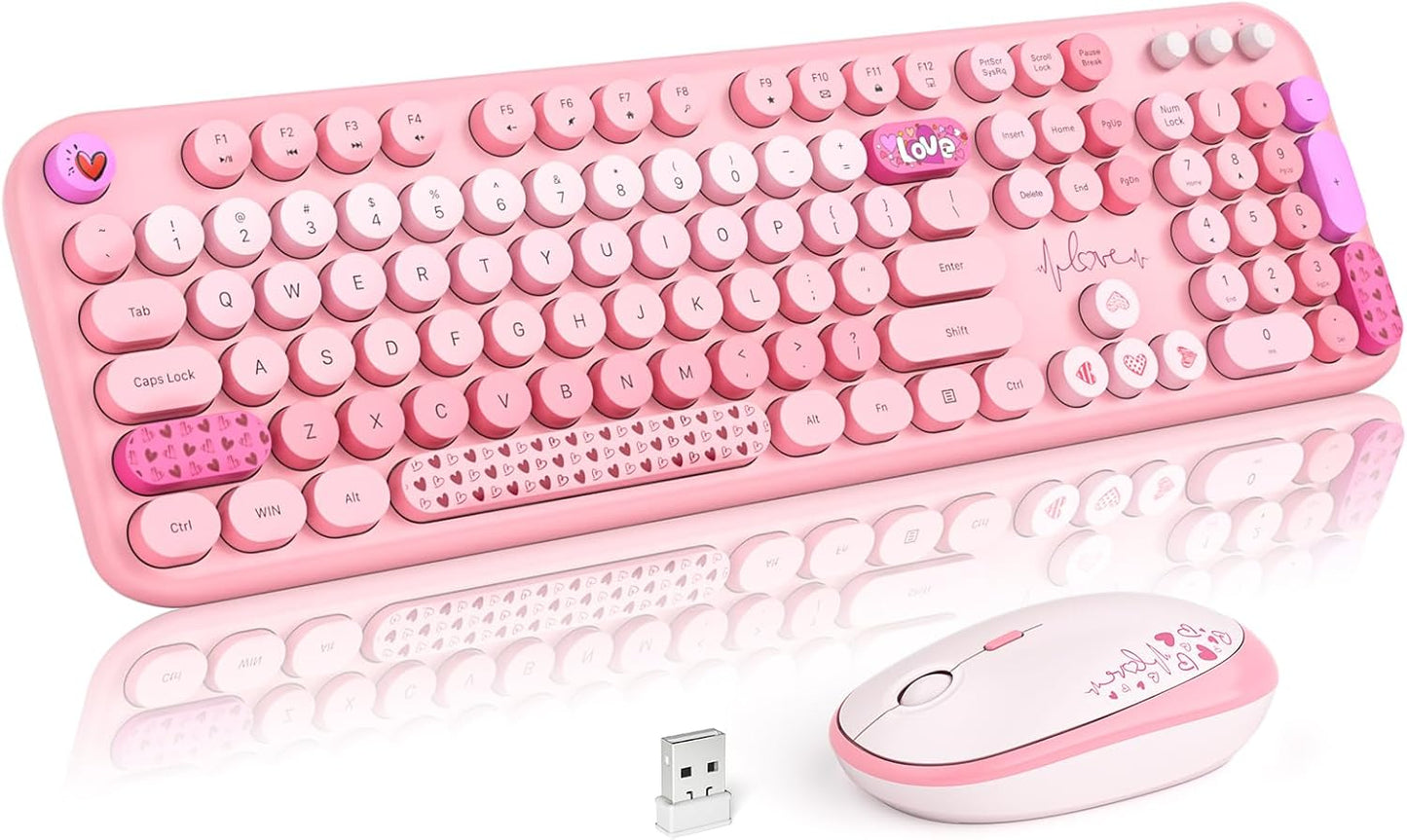 MOFII Wireless Keyboard and Mouse Combo for Retro Typing Fun