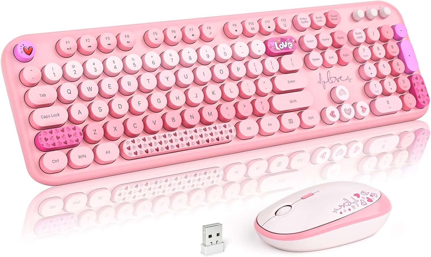 MOFII Wireless Keyboard and Mouse Combo for Retro Typing Fun