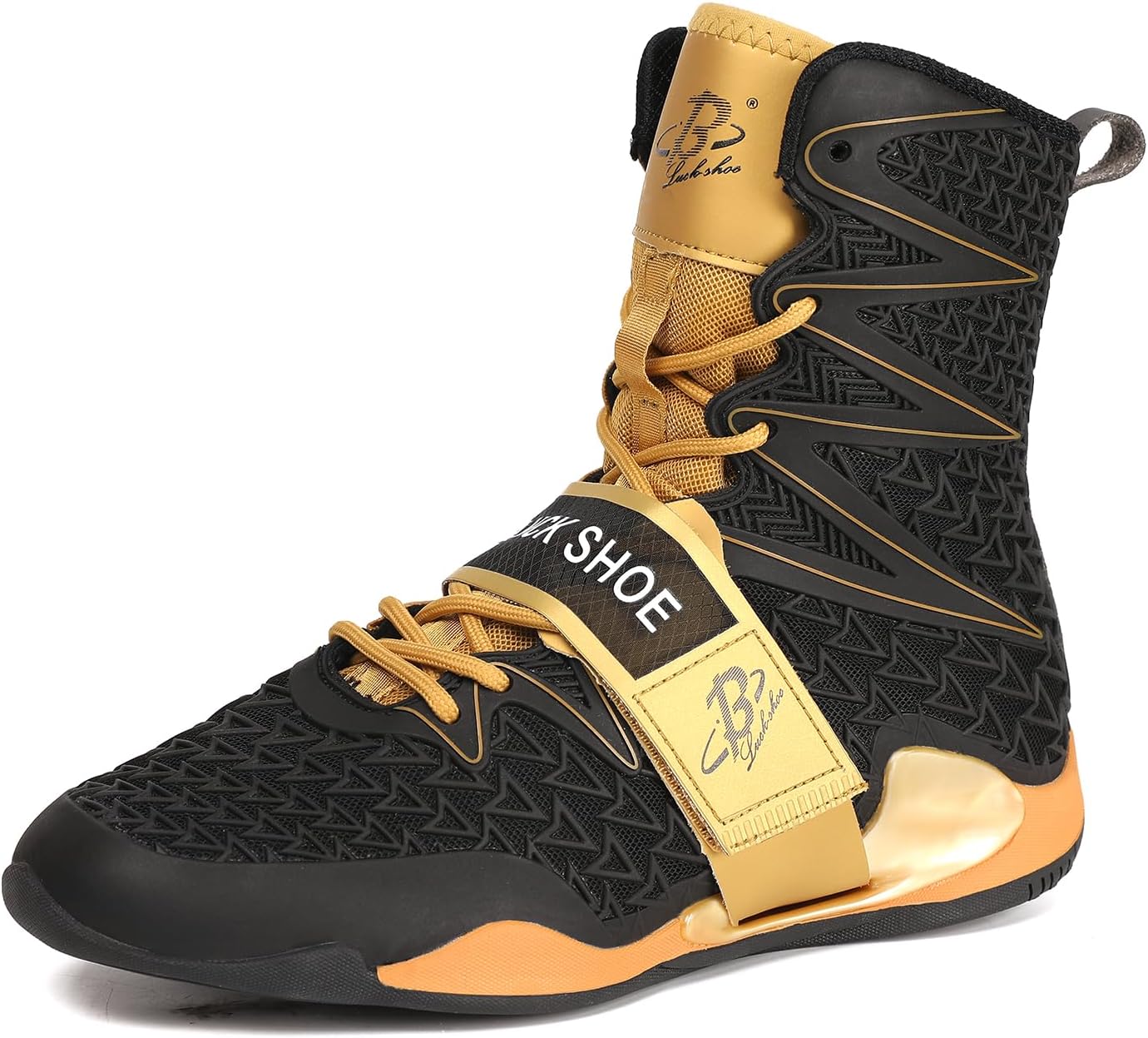 High Top Boxing Shoes for Men - Durable Gym Footwear LS308