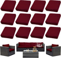12Pcs Waterproof Patio Cushion Covers for Outdoor Furniture