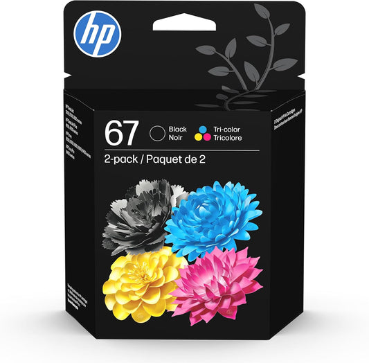 HP 67 Black Tri-Color Ink Cartridges for Reliable Printing