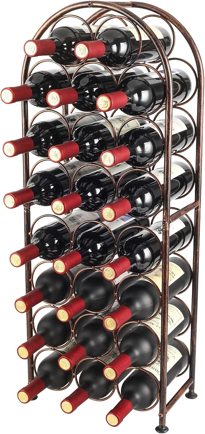 PAG 23 Bottles Arched Freestanding Floor Metal Wine Rack