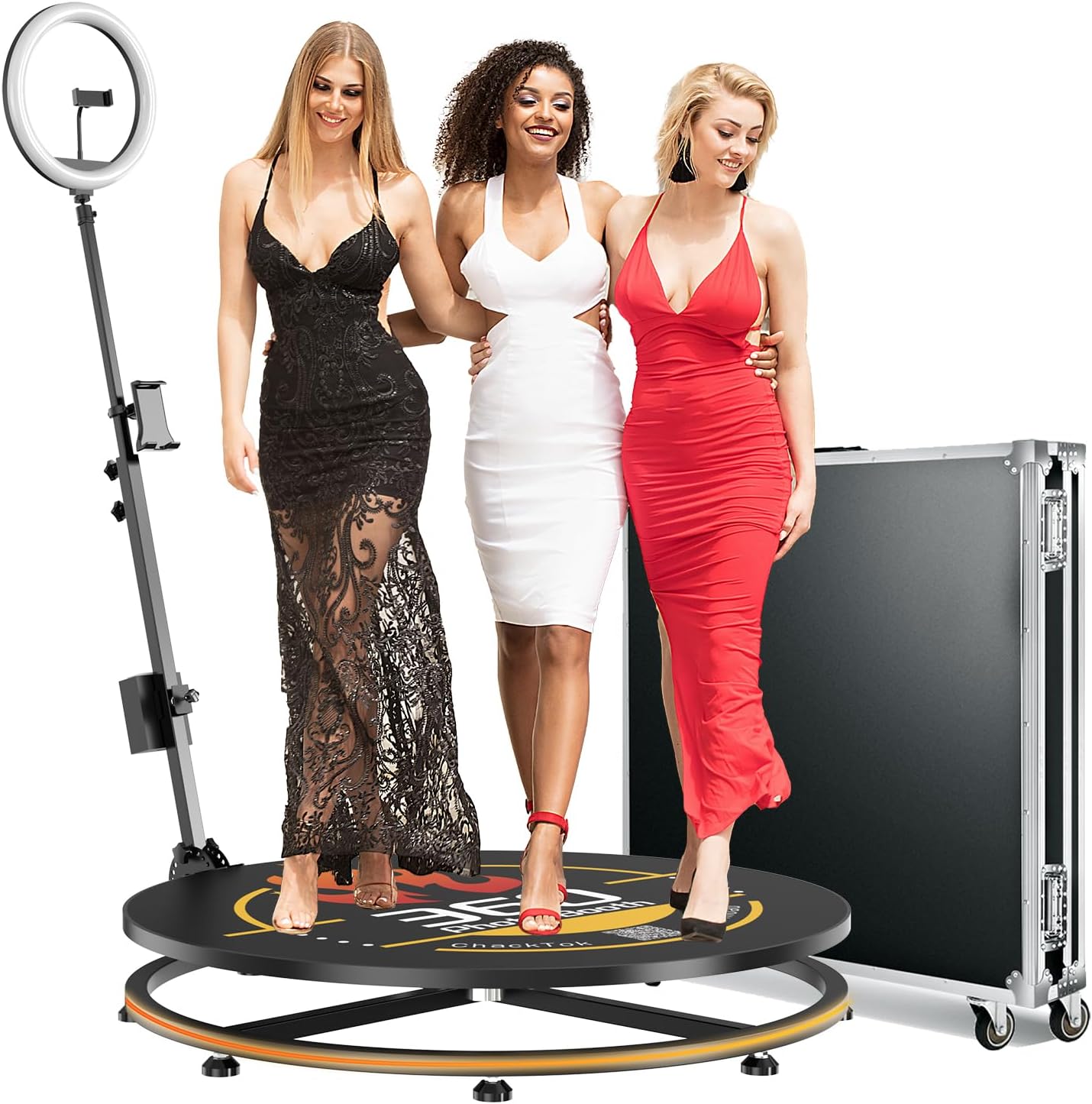 MWE 360 Photo Booth Machine for Parties with RGB Strip Light