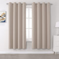 Light Brown Blackout Curtains 52 x 63 in 2 Panels - Thermal Insulated