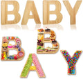 Wooden Charcuterie Board Letters - Reusable Baby Shower Trays