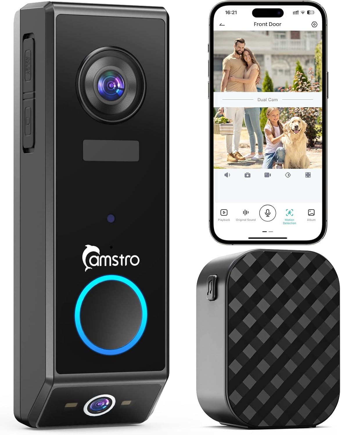 CAMSTRO 2K Wireless Doorbell Camera with Smart Human Detection