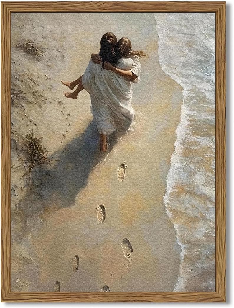 Jesus Hugging Woman Wall Art for Bedroom and Living Room Decor