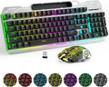 Wireless Gaming Keyboard and Mouse Combo K853 - Rechargeable RGB