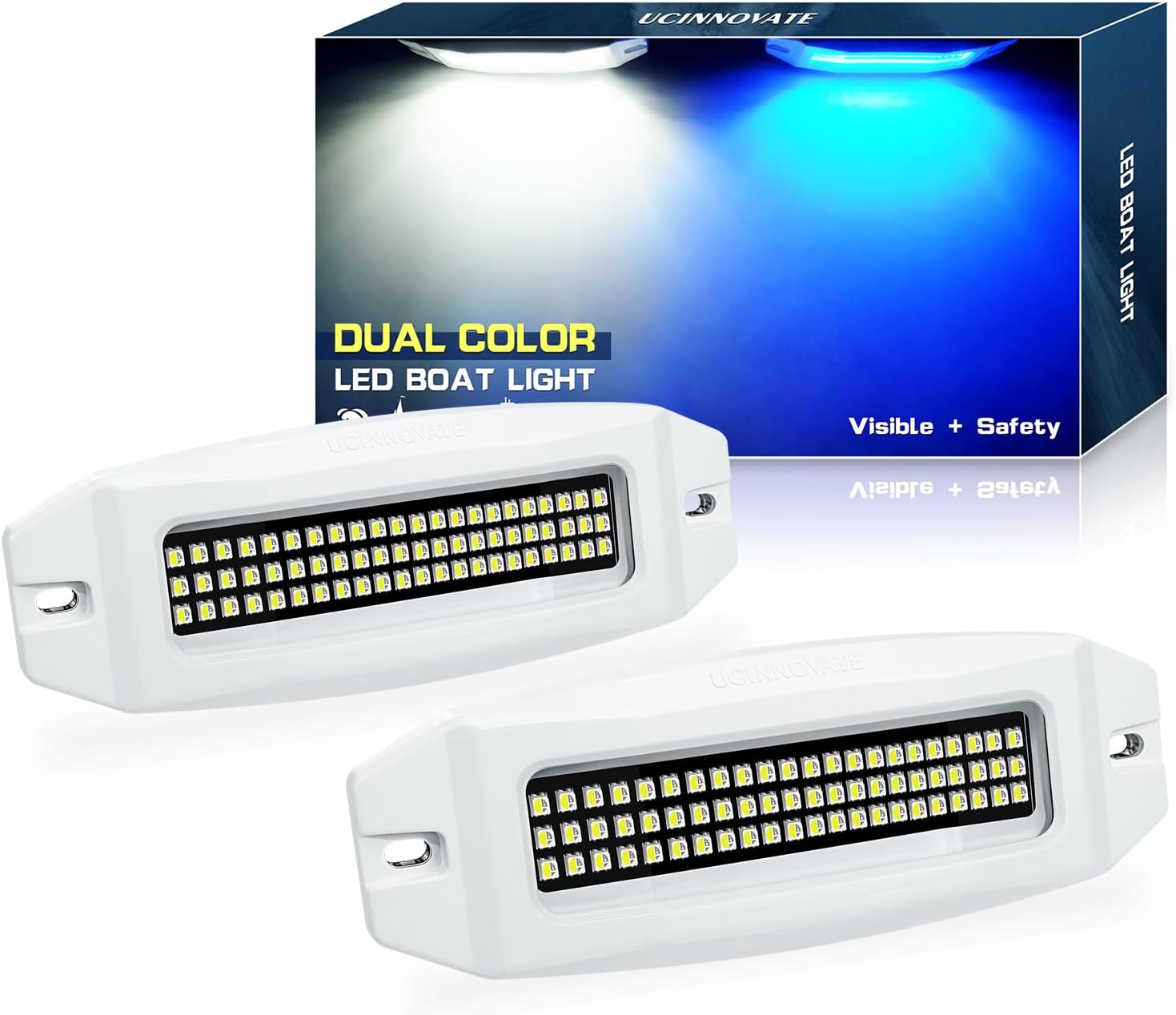 UCINNOVATE 2X 6.9 Marine LED Boat Lights for Underwater Safety