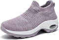 Women's Walking Shoes Sock Sneakers - Mesh Slip On Platform Comfort