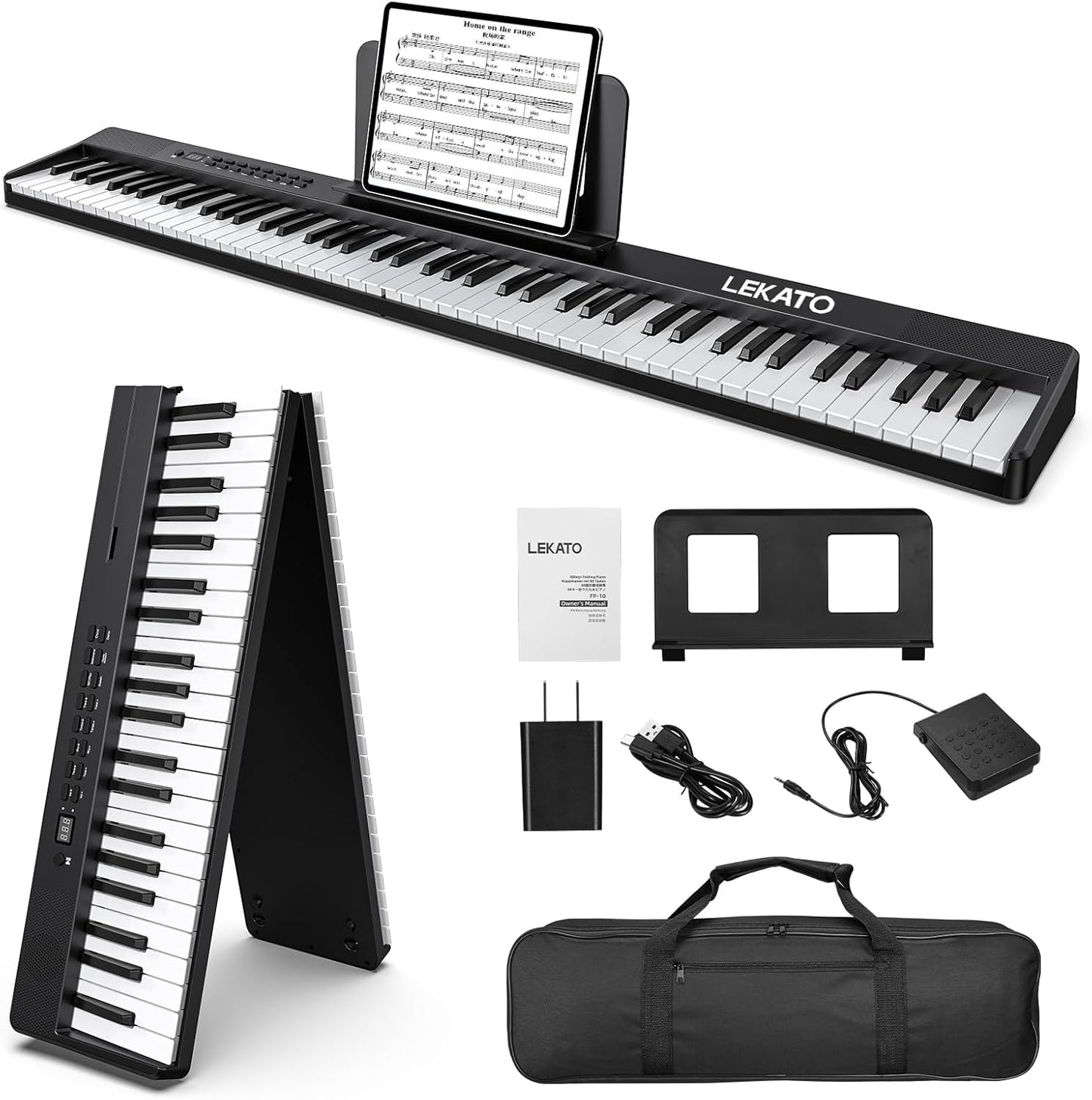 LEKATO FP-10 88-Key Folding Digital Piano
