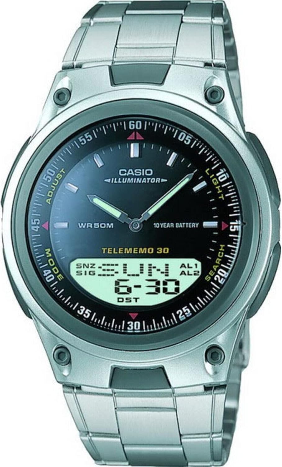 Casio AW80 Men's Watch | 50M Water Resist | Multi Alarms | Stopwatch | World Time | LED Light