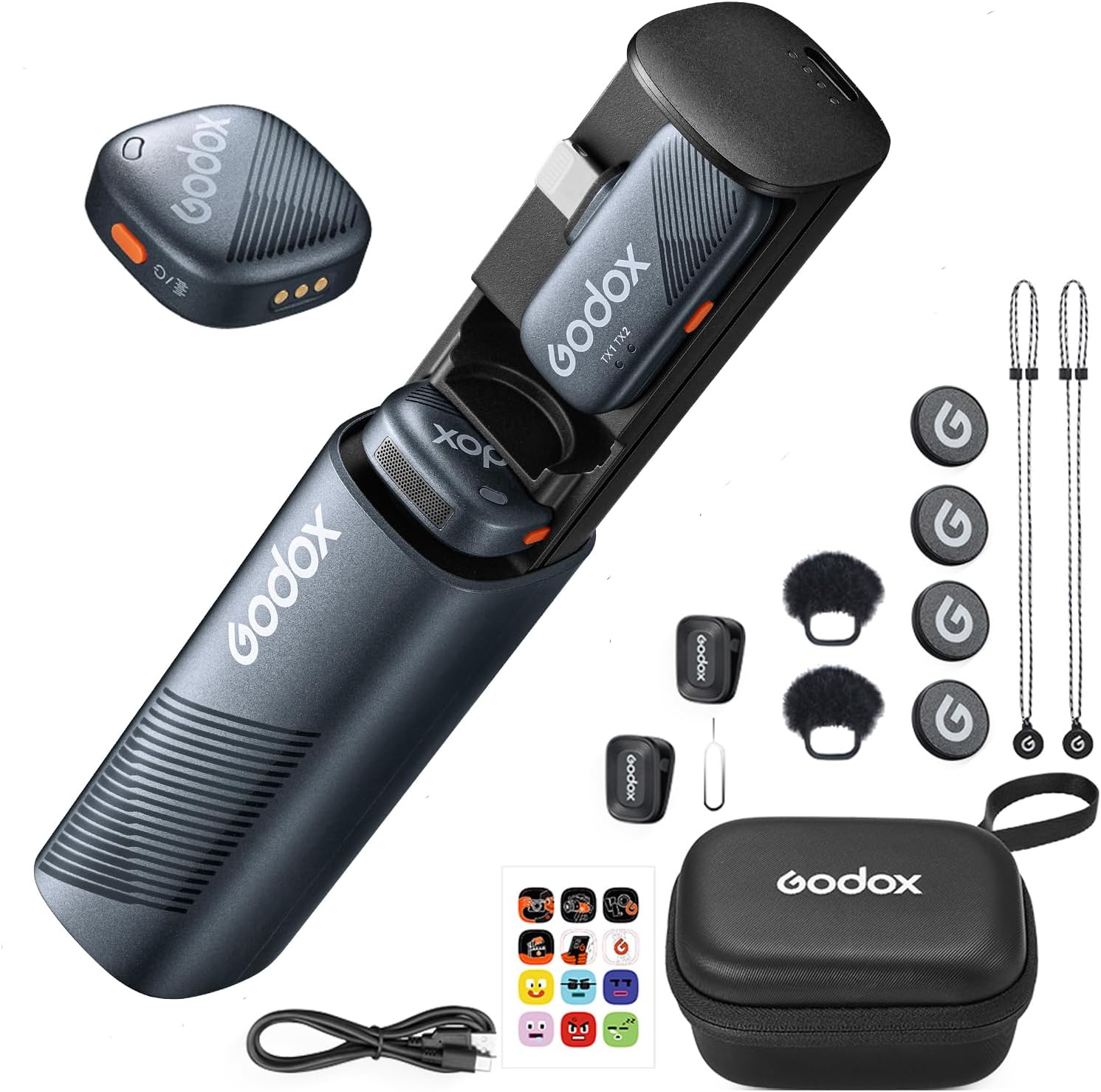 GODOX Cube-S Wireless Lavalier Microphone with Noise Cancellation
