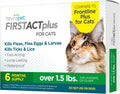 TevraPet FirstAct Plus Flea and Tick Prevention for Cats - 6 Monthly