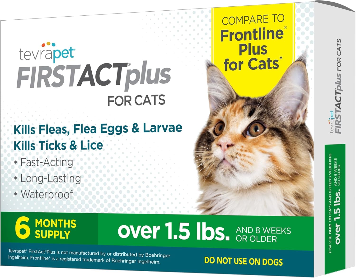 TevraPet FirstAct Plus Flea and Tick Prevention for Cats 6 Doses