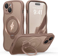 GolbinBox iPhone 15 Case with 360 Spin Magnetic Stand - Translucent