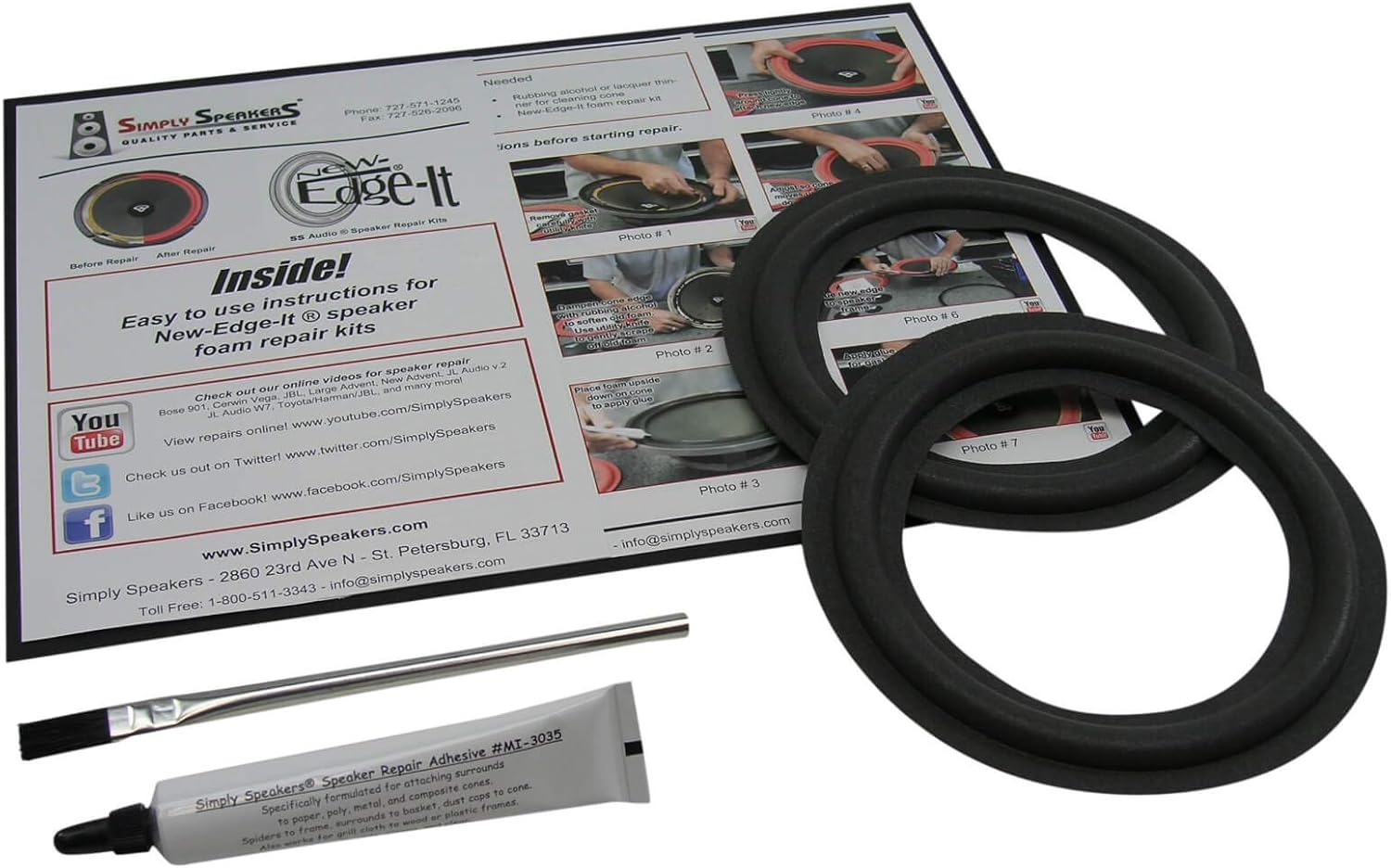 Premium 5.75 Foam Speaker Repair Kit - Restore Sound Quality! (Pair)