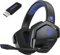 Wireless Gaming Headset with Mic for PS5 PS4 PC - 100-Hour Battery