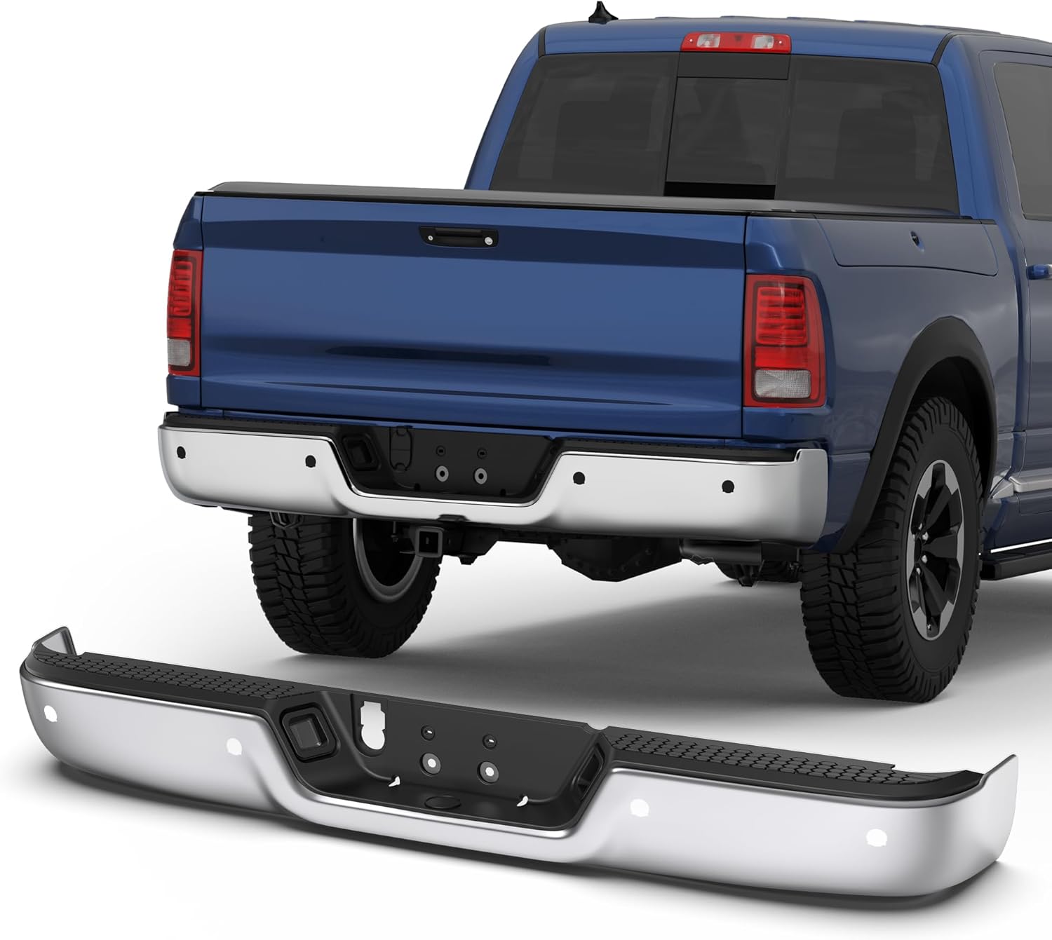 Steel Rear Bumper Pad for 2010-2023 Dodge Ram Models