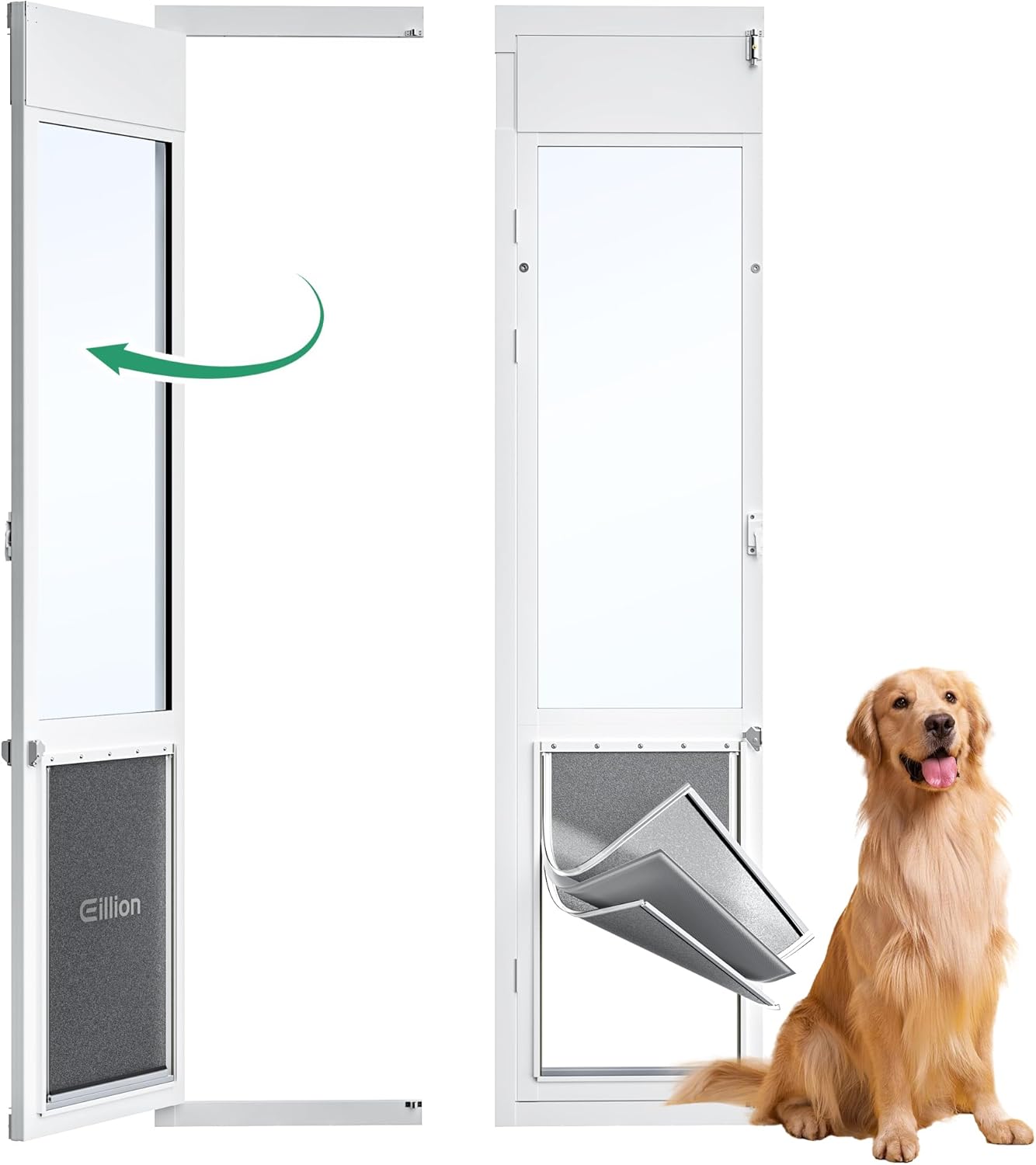 3 Flap XLarge Dog Door for Sliding Glass Door - Perfect for Pets