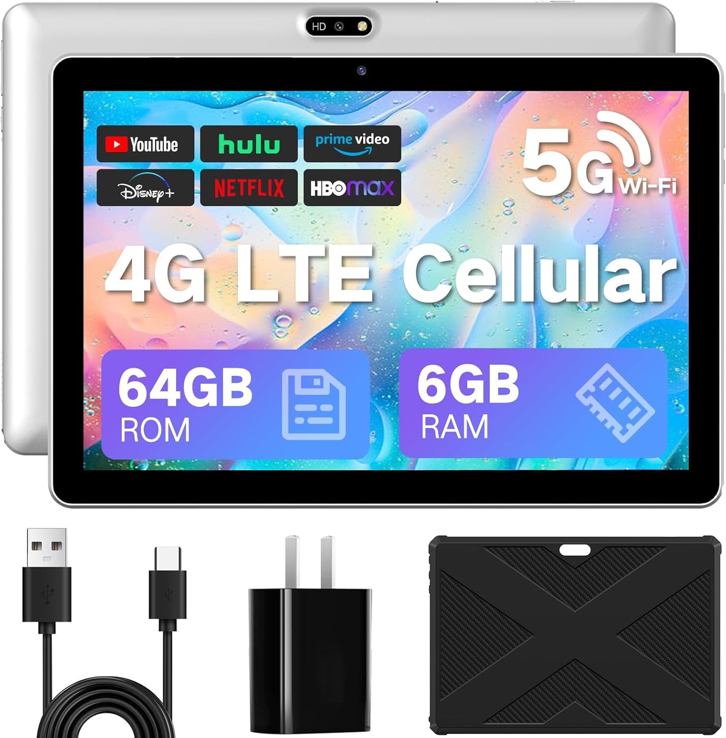 JUNYANG Android 13 Tablet with SIM Card Slot for Connectivity