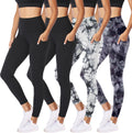 NexiEpoch 4 Pack High Waisted Leggings for Women - Flattering Fit