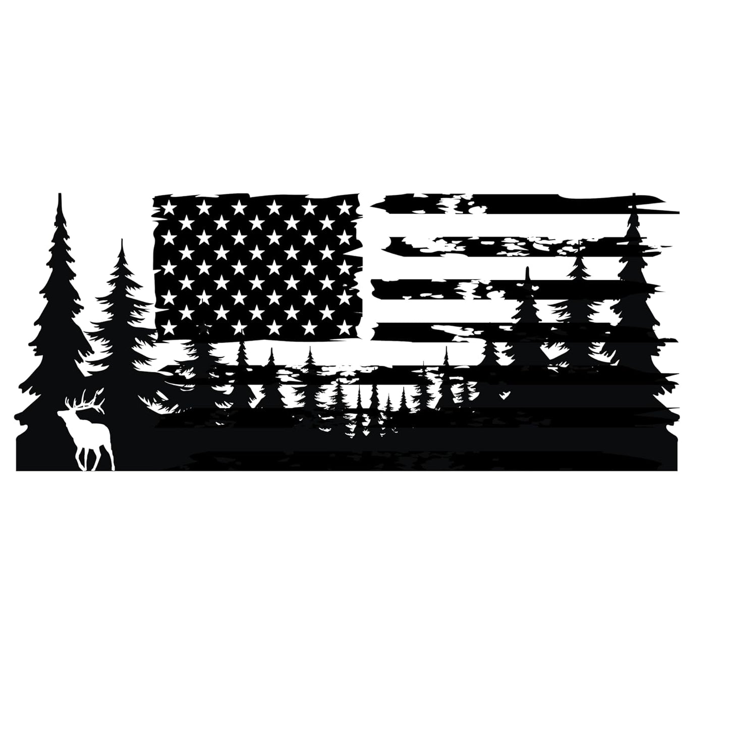 Fits RV Decal with American Flag and Adventure Awaits Design