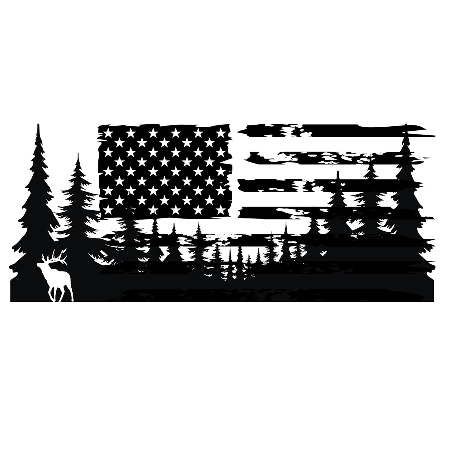 Fits RV Decal with American Flag and Adventure Awaits Design