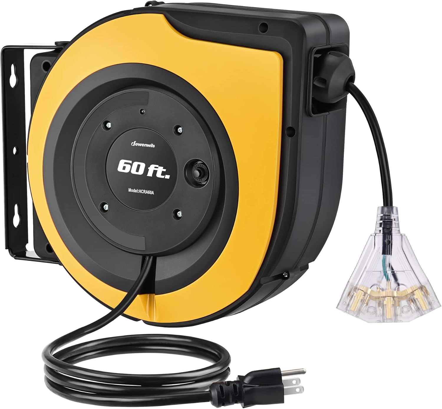 DEWENWILS 60 FT Heavy Duty Retractable Cord Reel for Garage