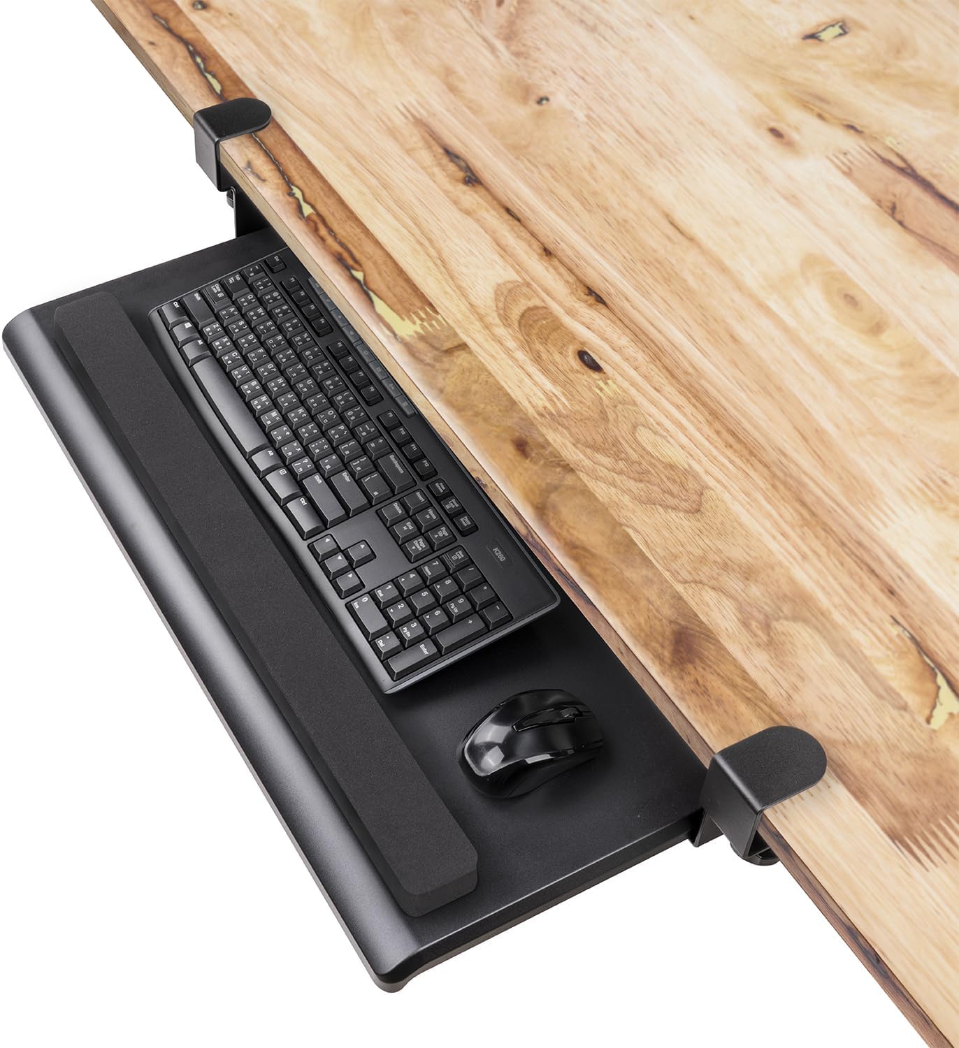 Space-Saving EHO Keyboard Tray with Wrist Rest
