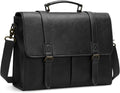 RAINSMORE Messenger Bag for Men 15.6 in Vintage Leather Briefcase