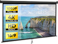 ZENY 80 HD Projector Screen - Roll Down, Portable Outdoor Movie Screen.